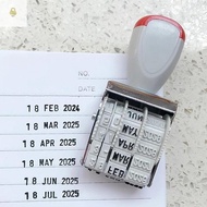 WAY Digital Date Wheel Stamp, Practical Vintage Self-Inking Rubber Date Stamp, Personalized Adjustab