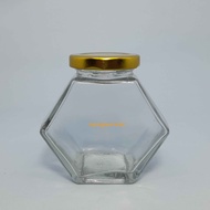 180 Glass Jar PentagonalML Glass Jar/ Glass Jar/ Honey Jar/