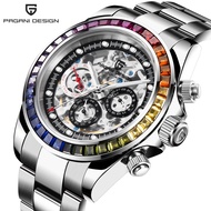 PAGANI DESIGN Fashion Men Watch Mechanical Wristwatch Luxury Sapphire Glass Hollow Waterproof Automatic PD1653