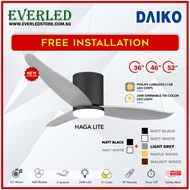 [FREE INSTALLATION] DAIKO DC Haga LITE 36"/46"/52" with Dimmable Tri-Color LED Powered by Philips