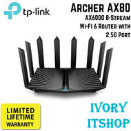 TP-Link Archer AX80 AX6000 8-Stream Wi-Fi 6 Router with 2.5G Port AX80/ivoryitshop