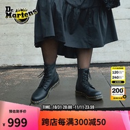 马丁（DR.MARTENS）1460 Virginia英伦风女款秋季荔枝纹软皮马丁靴 黑色 38
