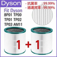 EVERGREEN.. - 適用於 Dyson Pure Cool Me BP01 TP00 TP01 TP02 TP03 AM11 空氣清新機HEPA 濾網濾芯替换用 X 2 SET