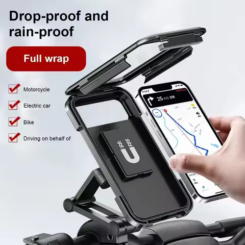 Waterproof 360° Swivel Phone Mount for Motorcycle/Bike – Adjustable Universal GPS Holder for Cellpho