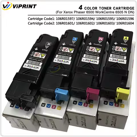 4 Color Toner Cartridge For Xerox Phaser 6500 WorkCentre 6505 6505N 6505DN MFP Laser Printer