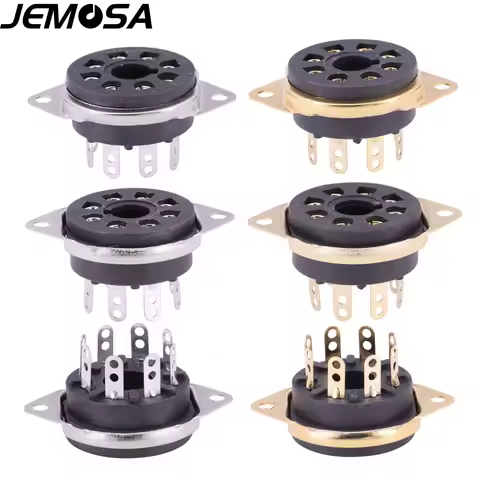 8Pins Bakelite Tube Socket GZS8-B GZS8-E For KT88 6SN7 6V6 6L6 6N8P 6SL7 GZ34 6CA7 EL34 Vacuum Tube 