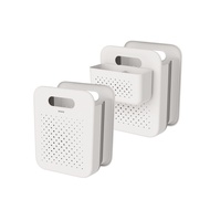 [ECOCO] ECOCO Wall-Mounted Folding Dirty Clothes Basket Laundry Bucket Bathroom Storage Rack