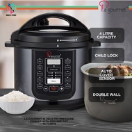 La Gourmet XLTX40-DB 4 Litre Pressure Cooker Auto Cover Sensor Child Lock XLTX60-D17FY (6L) XLTX40DB