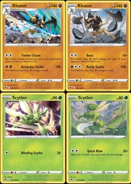 Kleavor - Astral Radiance - Rare Pokemon Evolution Card Lot - 085/189 & 086/189 - Scyther - 4 Card L