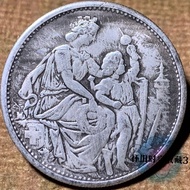 1865 Swiss Salf Howson Hunting Festival 5 Franc Old Silver Dollar Silver Coin Dayang Foreign Coin Ol