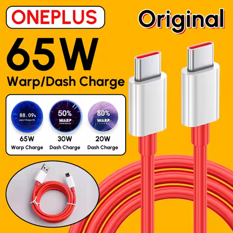Oneplus Original 6A 65W Warp USB Type C Charge Cable Dash Fast Cord For One Plus 9 10 11 12 13 pro 9