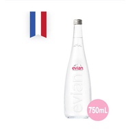 Evian Natural Mineral Water Glass Bottle 750ml