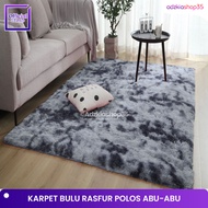 Karpet Bulu Rasfur Polos 150x100 / Karpet Bulu Empuk / Karpet / Kasur Lantai / keseluruhan 2,5CM + bulu rasfur adzkia35