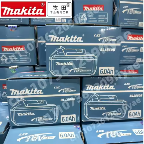 100% Genuine Makita 6Ah for Makita 18V Battery BL1860B BL1840 BL1830B BL1850B BL1850 BL1860 BL1815 R