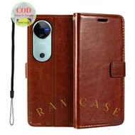 CASE VIVO V50 (5G) LEATHER CASE SARUNG HP WALLET LEATHER FLIP COVER KESING HEADPHONE