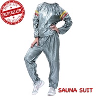 Baju Sauna Suit Unistar Olahraga Pembakar Lemak Set Setelan Jaket Celana Atasan Model Jas Hujan Olah Raga Lari Running Jogging Senam Sport Accessories Pria Wanita Slimming Diet Slim Body Fit Langsing Penurun Berat Badan Melancarkan Aliran Darah