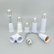 65mm 95mm 14cm Flexible AC E27 To 2 E27 bulb Base power Socket plug Converter LED Light Lamp  Extend