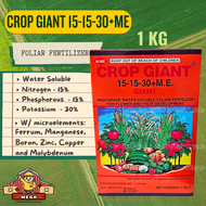 Crop Giant 15-15-30 M. E. 15% Nitrogen 15% Phosphorous 30% Potassium Foliar Fertilizer Water Soluble