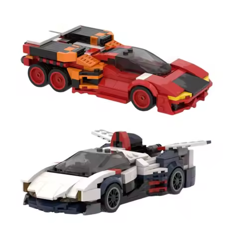 Hot Asuradas GSX Fire Superions GTR Formula AKF-11 V2 Racing Car Building Blocks Speed Sports Vehicl