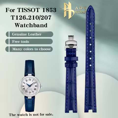 Women's Concave Leather Watch with Accessories For Tissot 1853 Little Beauty Series T126.010 T126.20