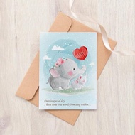 Pintoo Puzzle Card - Elephant Family V1082