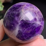 【L】高透天然紫水晶球擺件 吸收負能量紫色水晶球 原石打磨紫水晶擺設 人緣石 家居裝飾風水用品 開發靈性智慧風水擺件 【1粒裝】