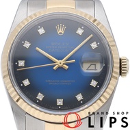 勞力士 Datejust 男士腕錶 10P 鑲鑽 藍色漸變 Datejust 男士腕錶 16233G(R) K18YG/SS 男士腕錶 藍色漸變拋光 1988 年 極佳成色 [二手]