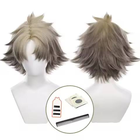 HOLOUN Gachiakuta Anime Rudo Cosplay Wig Rose Net Synthetic Fiber Adjustable Heat Resistant Cap Hall