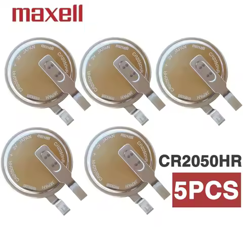 5PCS MaxeII CR2050HR 3V Lithium Battery for Tire Pressure Monitoring Sensor CR2050 BR2050 LM2050 205