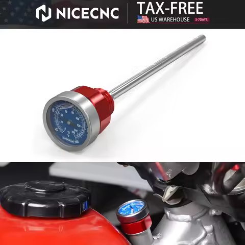 NICECNC For Honda XR650L XR 650 L 1993-2025 2024 Motorcycle Oil Dipstick w/ Temperature Gauge Alumin