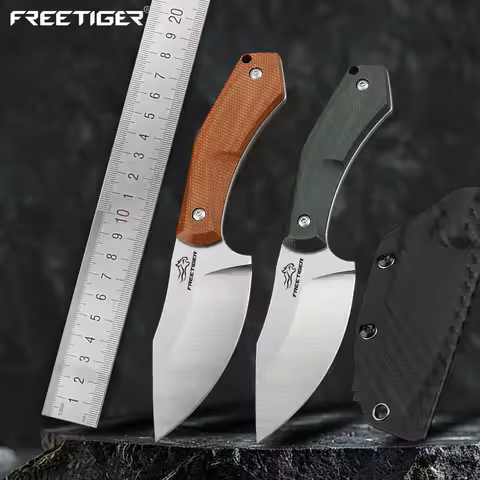 FREETIGER DC53 Fixed Blade Knife with Micarta Handle Camping Knife for Hunting Hunting Bushcraft Kni