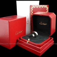 金鐸精品~C801 CARTIER 卡地亞 LOVE系列經典款750/1000白K金54號戒指