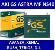 AKI MOBIL AKI KERING GS ASTRA ORIGINAL TYPE  MF NS40 untuk aki mobil Toyota Avanza Rush Daihatsu Xen