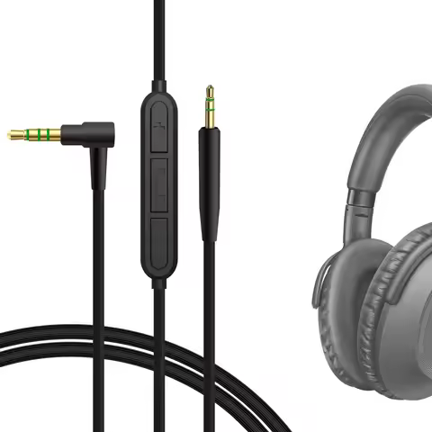 Geekria Audio Cable with Mic Compatible with Momentum4 PXC 550 ACCENTUM Plus Headphones 2.5mm to 3.5