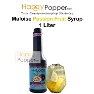HAPPYPOPPER Maloise Passion Fruit Syrup 1Liter Fruity Flavor Series Soda Drinks Non-Alcoholic Cockta