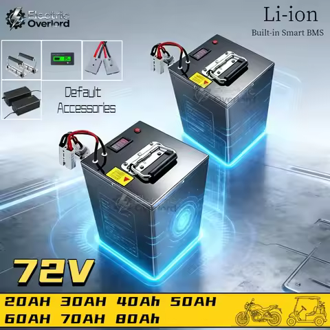 Li-ion Batterie 72V 20AH 30AH 40Ah 50AH 60AH 70AH 80Ah avec BMS pour moto voiture électrique pédale 