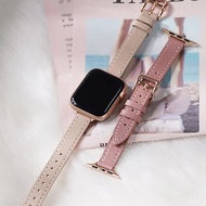 Apple watch - 【霧色】車線細皮革 蘋果錶帶