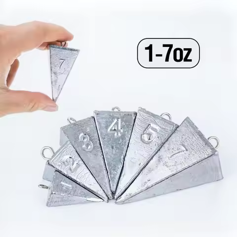 1Pcs Fishing Sinkers Triangular PyramidSurf Weights 1oz 2oz 3oz 4oz 5oz 7oz Taper 4 Corner for Outdo
