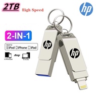 HP 2TB 1TB 512GB USB OTG Pendrive 2-in-1 USB 3.0 flash drive, suitable for iPhone 256GB 128GB 64GB 3
