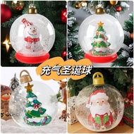 Inflatable Santa Ball Outdoor Christmas Ornaments Christmas Ball Inflatable Santa Ball