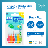 แปรงซอกฟัน  รุ่นออริจินอล ขนนุ่ม ขนาดหัวแปรง 0-6 (ISO) (แพ็ค 6 ชิ้น) TePe® Interdental Brush Origina