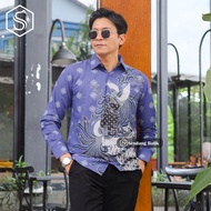 SENDANG BATIK Kemeja Hem Batik Pria Baju Laki-Laki Slimfit Full Lapis Furing Erro Lengan Panjang Mot