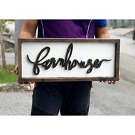 [READY STOCK] FARMHOUSE kitchen bakery stay awhile farmers market home stay awhile signage rustic wa