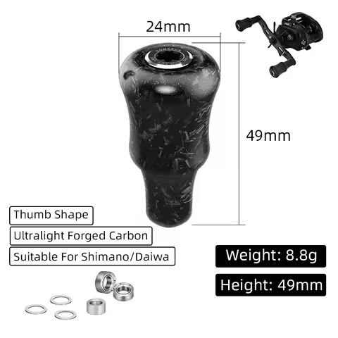 GOMEXUS F24 Carbon Power Knob for Shimano Stradic Tranx Curado SLX Daiwa Zillio Tatula Fuego Spinnin