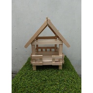 Miniature gazebo crafts from ice cream sticks