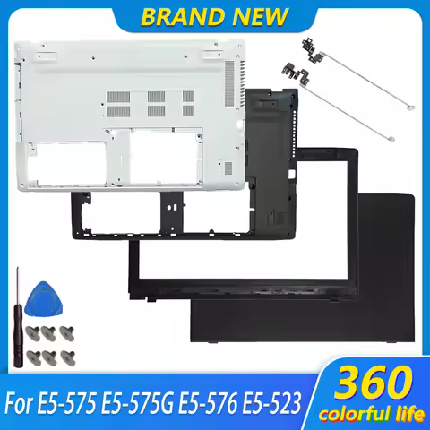 Laptop Cover For E5-575 E5-575G E5-576 E5-523 TMP259 TMTX50 LCD Back Top Cover Front Bezel Hinges Lo