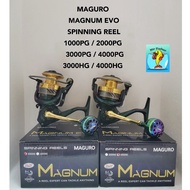 FISHER MAGURO MAGNUM EVO SPINNING REEL 1000PG 2000PG 3000PG 4000PG 3000HG 4000HG