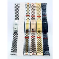 20MM Watch Strap 904L Solid Stainless Steel 5-Beads Steel Strap Folding Bracelet Accessories for 36M