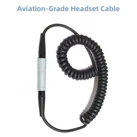 For Airbus Aviation Headphone BOSE A20 6-Pin Headset Cable Aviation Headphone Spring extension cable