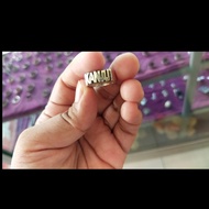 Cincin Ring Perak Silver Bali 925 polos ukir nama kanjut Pria custom
